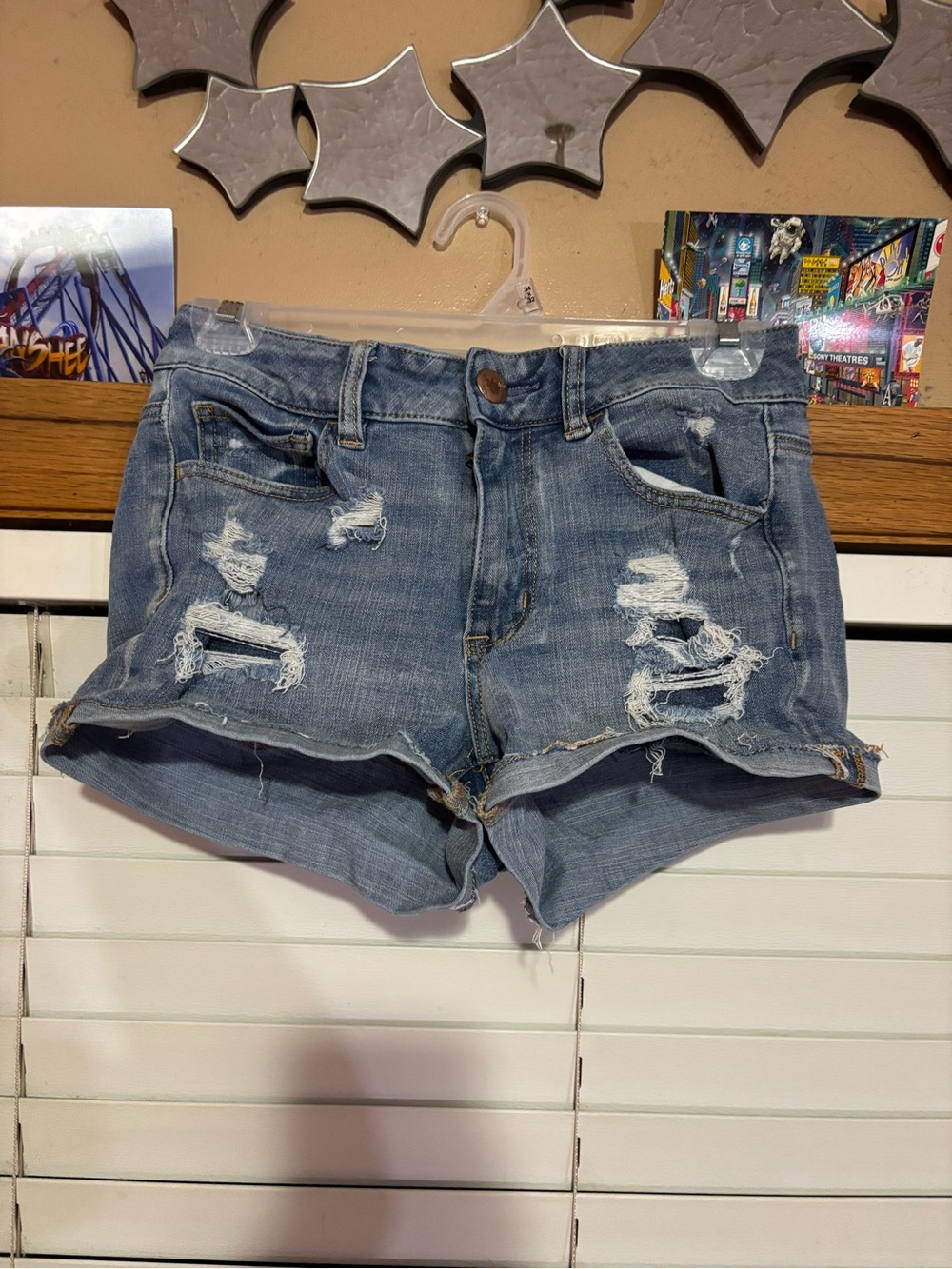 American Eagle Ripped Jean Shorts